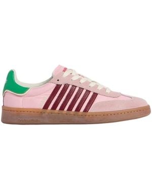 DSquared² Boxer Stripe Low-Top Trainers - Pink