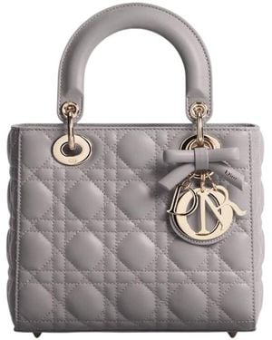 Dior Small Lady Shoulder Bag - Grey