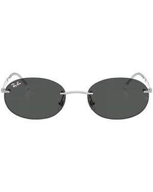Ray-Ban Oval-Frame Sunglasses - White