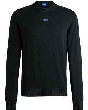BOSS Crew Neck Knit Jumper - Black
