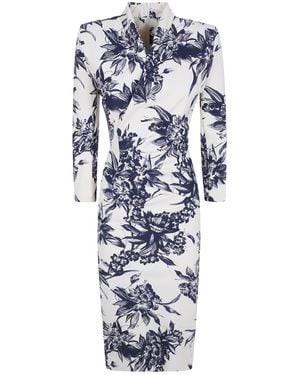 La Petite Robe Di Chiara Boni 'Demei' Print Zip Dress - Blue