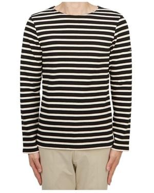 Saint James Striped T-Shirt - Black