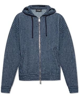 DSquared² Hooded Zip-Up Jacket - Blue