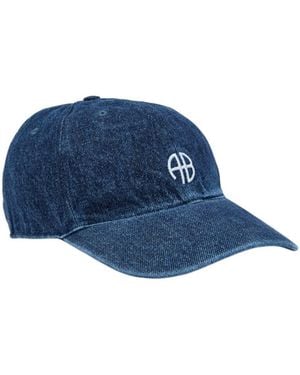 Anine Bing Jeremy Logo-Embroidered Denim Cap - Blue