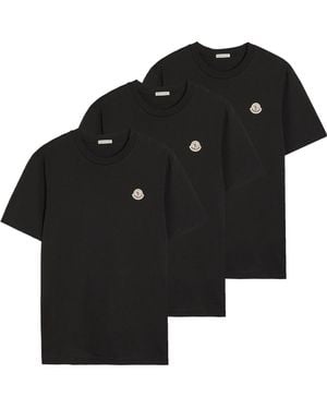 Moncler Short-Sleeve 3 Pack T-Shirts - Black