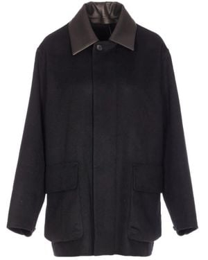 AURALEE Removable Collar Jacket - Blue