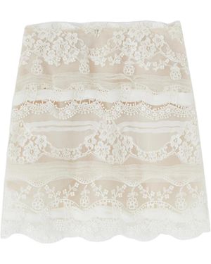 ミニスカート ERMANNO SCERVINO White viscose blend skirt 23105198_53334361_600.jpg