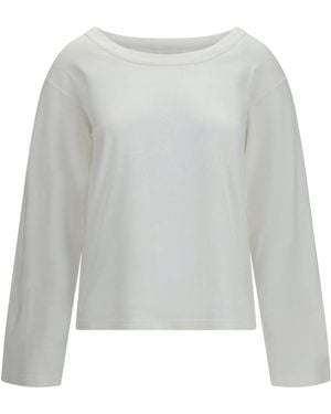 The Row Cotton Long Sleeve T-Shirt - Grey