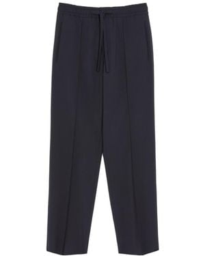 Valentino Drawstring Straight Leg Trousers - Blue