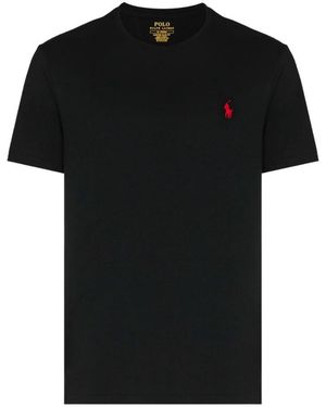 Polo Ralph Lauren Embroidery Logo Short-Sleeved T-Shirt - Black