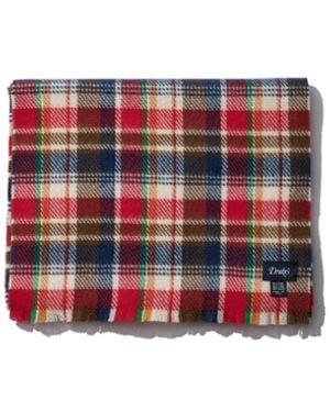 Drake's Plaid Scarf - Red
