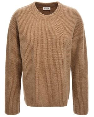 P.A.R.O.S.H. Crew-Neck Waffle-Knit Sweater - Brown