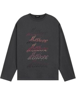 we11done Gradient Logo Long-Sleeve T-Shirt - Grey