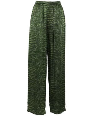 Balenciaga Satin Casual Pants - Green