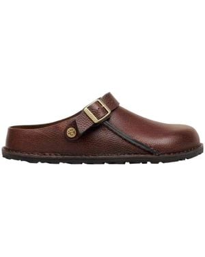 Birkenstock Lutry Buckle-Strap Mules - Brown