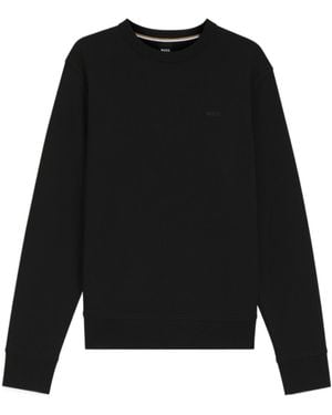 BOSS Cotton Terry Cloth Sweatshirt - Black