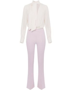 Elisabetta Franchi Piping Jumpsuit - White