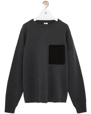 Loewe Anagram Patch Pocket Sweater - Black