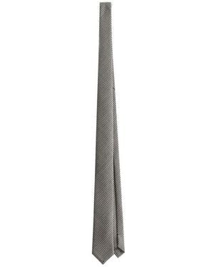 Dolce & Gabbana Houndstooth Patterned Tie - White