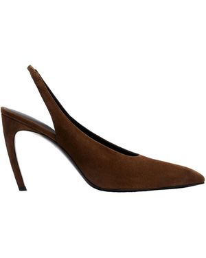 The Attico Viper Slingback High-Heeled Sandals - Brown