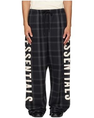 Fear Of God Letter Plaid Casual Pattern - Black