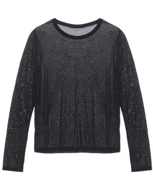 Baserange Crew Neck Long-Sleeved T-Shirt - Blue