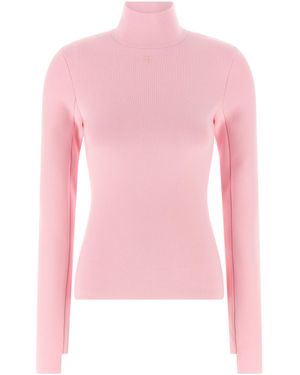 Courreges Courrèges Interlock Mockneck Sweater - Pink