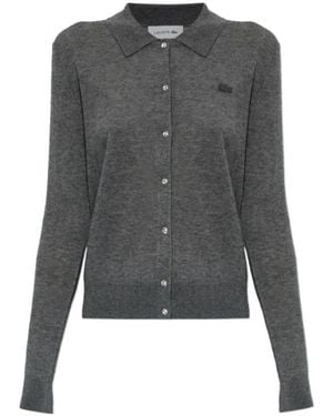 Lacoste Long-Sleeve Cardigan - Grey