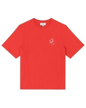 Maison Kitsuné Short Sleeve T-Shirt - Red