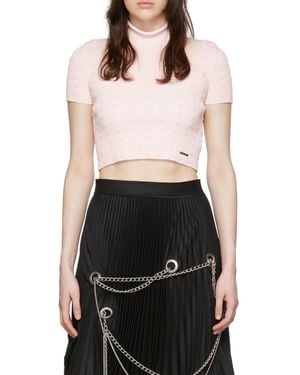 we11done Rayon Short-Sleeved High-Necked T-Shirt - Black