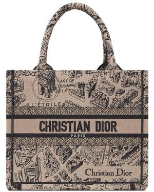 Dior Small Book Tote Handbag - Brown