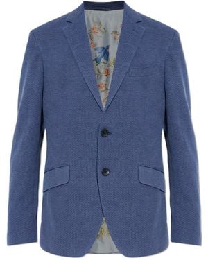 Etro Single-Breasted Blazer - Blue