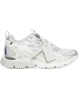 Off-White c/o Virgil Abloh Leather-Tag Lace-Up Trainers - White