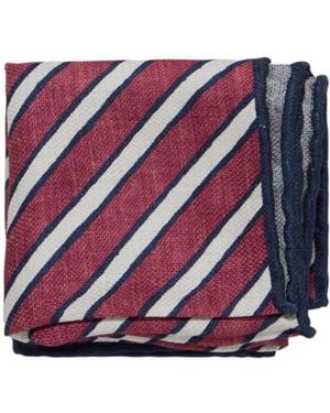 Brunello Cucinelli Diagonal Striped Square Scarf - Purple