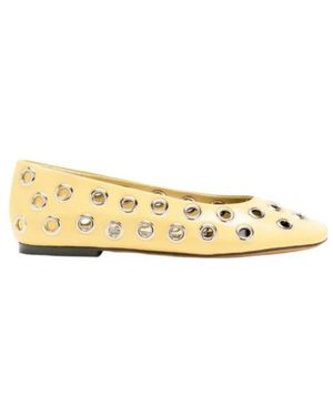 Proenza Schouler Metal-Eyelet Detailing Ballerinas - Natural