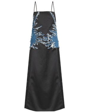Y. Project Denim Patch Sleeveless Dress - Multicolour