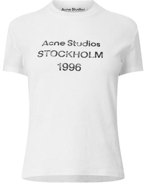 Acne Studios Crew Neck Slim Short Sleeve Tee - White