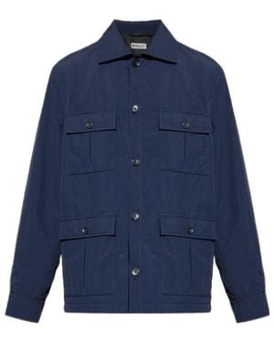 Bally Pocket Detail Button-Up Jacket - Blue