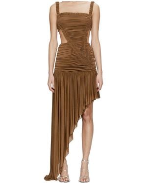 Christopher Esber Orion Cut-Out Ruched Top - Brown