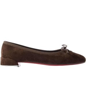 Christian Louboutin Round Head Ballet Shoes - Brown