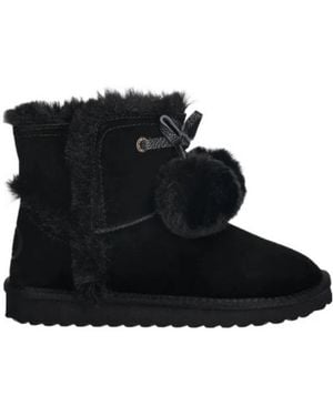 Liu Jo Faux-Fur Pompom Boots - Black