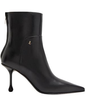 Jimmy Choo Leather Heeled Ankle Boots - Black