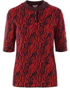 Bottega Veneta Jacquard Knit Jumper - Red