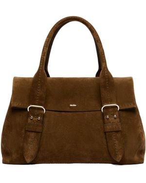 Max Mara Split Leather Archetipo Handbag - Brown
