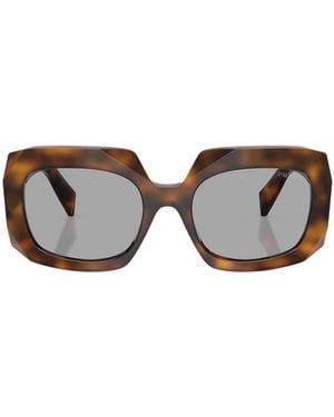 Prada Eyewear Oversized-Frame Sunglasses - Multicolour