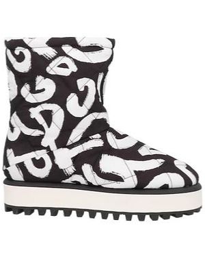 Dolce & Gabbana Twotone Platform Boots - Black