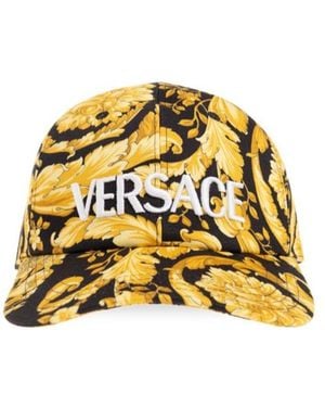 Versace Logo-Embroidered Baseball Cap - Metallic