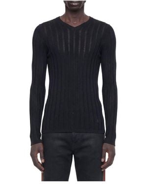 Gucci Semi-Transparent V-Neck Pullover - Blue