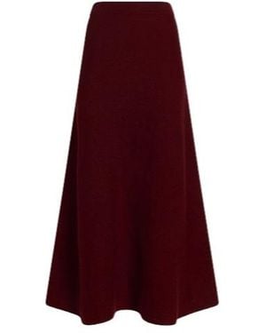 Max Mara Solid Color A-Line Knitted Dress - Red