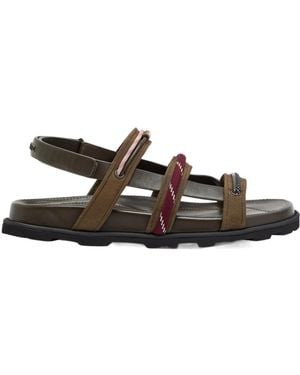 Moncler Casual Leather Sandals - Brown